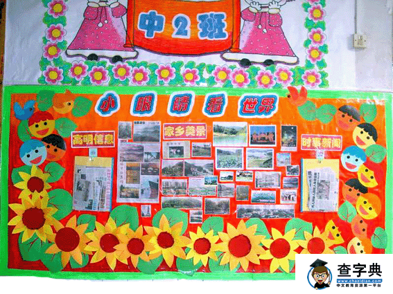 幼儿园主题墙饰图片：小眼睛看世界1