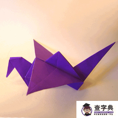怎样折飞鹤，飞鹤手工折纸教程图解13