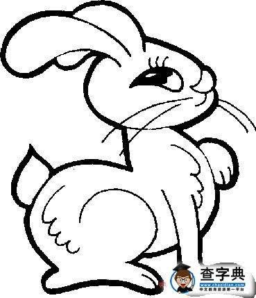 可爱的兔子简笔画1