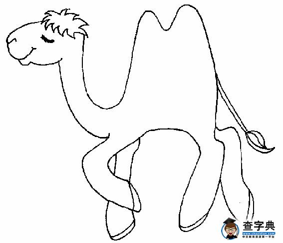 骆驼简笔画画法图片