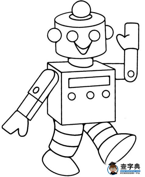 儿童简笔画机器人1