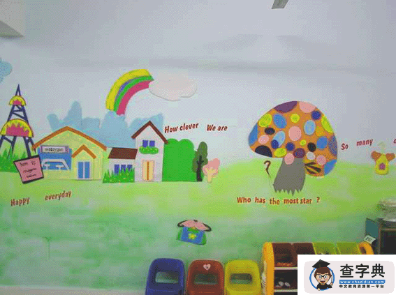 幼儿园环境布置墙面：英语故事墙1