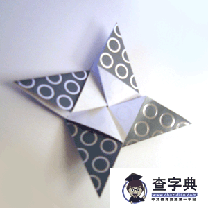 萌萌哒的四角星怎么折,四角星折纸教程图解1