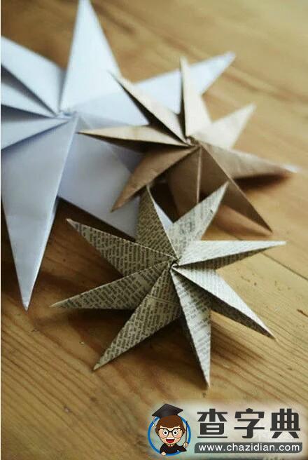 八角星⭐折纸教程！（转载）