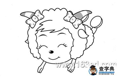 喜羊羊简笔画：美羊羊1