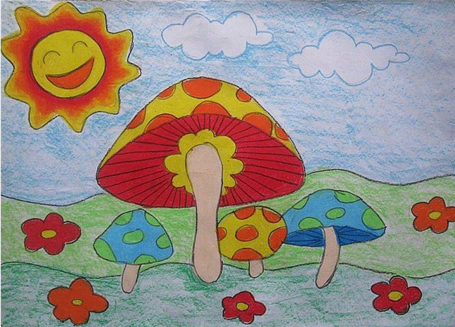 七彩的蘑菇